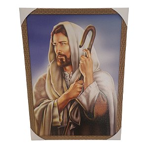 Quadro Decorativo Jesus Bom Pastor 50x70Cm