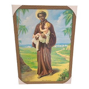 Quadro Decorativo São Benedito 50x70cm