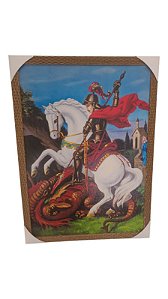 Quadro Decorativo 50x70Cm São Jorge Guerreiro