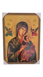Quadro Decorativo 50x70Cm Nossa Senhora Do Perpetuo Socorro