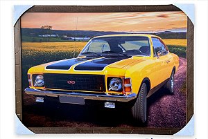 Quadro Decorativo Retrô Carro Opala SS 50x70cm com Moldura