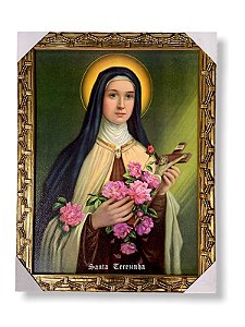 Quadro Santa Teresinha Do Menino Jesus Resinado 30x40cm