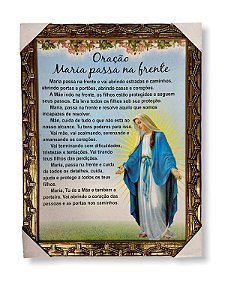 Quadro Maria Passa Na Frente Com Oração Decorativo 30x40cm