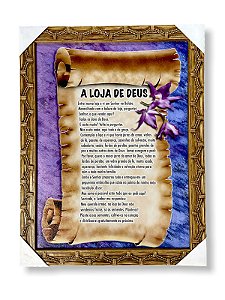 Quadro A Loja De Deus Decorativo De Parede 30x40cm