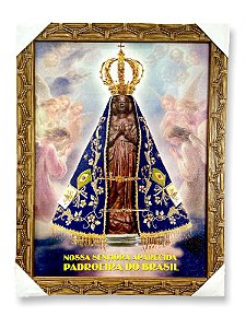 Quadro Nossa Senhora Aparecida Padroeira Decorativo 30x40cm
