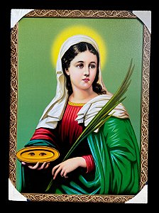 Quadro Santa Luzia Decorativo Grande 70x50cm