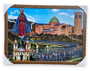 Quadro Ns Aparecida Santuario Decorativo Grande 70x50cm