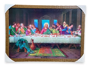 Quadro Santa Ceia Decorativo Grande 70x50cm
