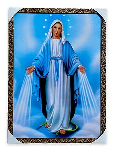 Quadro Nossa Senhora Das Graças Decorativo Grande 70x50cm