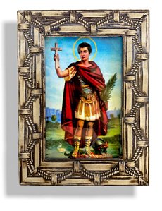 Quadro Santo Expedito Decorativo com Vidro 20x15