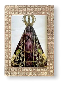 Quadro Nossa Senhora Aparecida Rogai Por Nós c/ Vidro 20x15