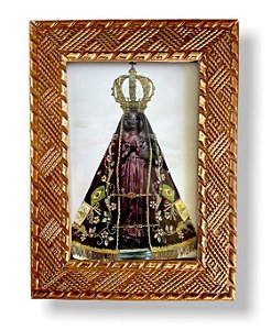 Quadro Nossa Senhora Aparecida Decorativo com Vidro 20x15