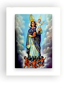Imagem Nossa Senhora Da Cabeça Quadro Decorativo Vidro 20x15