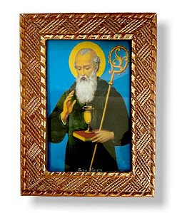 Quadro São Bento Decorativo com Vidro 20x15