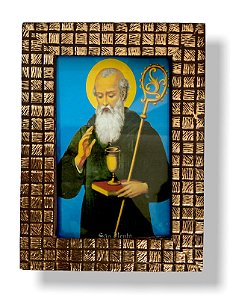 Quadro São Bento Decorativo c/ Vidro Pequeno 20x15