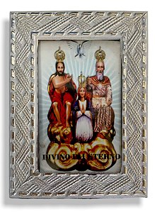 Quadro Divino Pai Eterno Decorativo Com Vidro  Pequeno 20x15