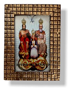 Quadro Divino Pai Eterno Com Vidro Decorativo Pequeno 20x15