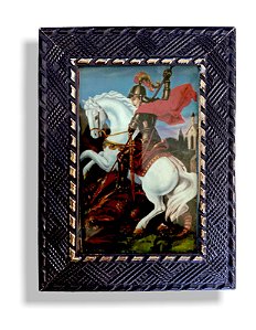 Quadro São Jorge Com Vidro Decorativo 20x15
