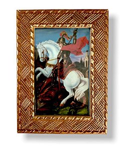Quadro São Jorge Decorativo Com Vidro 20x15