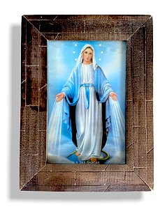 Quadro Nossa Senhora das Graças Decorativo Com Vidro 20x15