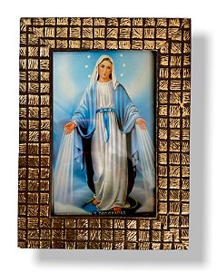 Quadro Nossa Senhora das Graças Com Vidro Pequeno 20x15