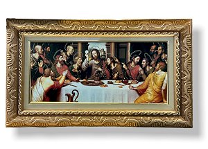 Quadro Santa Ceia Decorativo Parede Horizontal 43x73cm