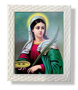 Santa Luzia Quadro Decorativo Parede Resinado 25x30