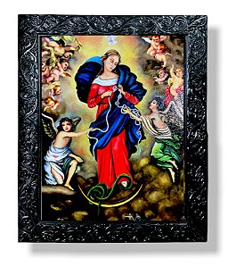 Quadro Desatadora Dos Nós Decorativo Parede Resinado 25x30