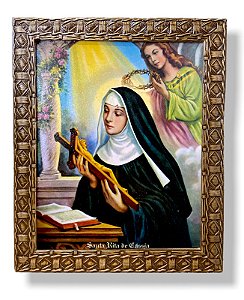 Quadro Santa Rita De Cassia Decorativo Parede Resinado 25x30