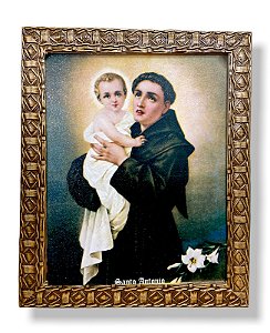 Quadro Santo Antonio Parede Decorativo Resinado 25x30
