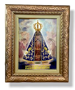 Quadro Decorativo Nossa Senhora Aparecida 57x47 Resinado