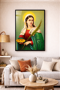 Quadro Religioso Santa Luzia – Arte Sacra Decorativa de Fé e Proteção