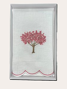 Toalha de Lavabo Linho Ipe Rosa