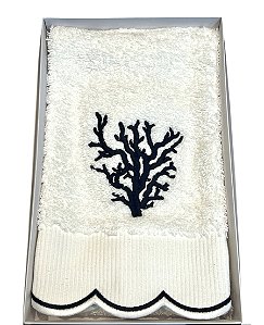 Toalha de Lavabo Linho Oceano Azul Escuro