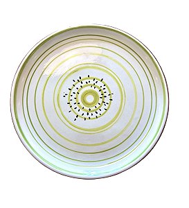 Prato de Sobremesa Frutas Modernas Kiwi - 21cm Artesanal