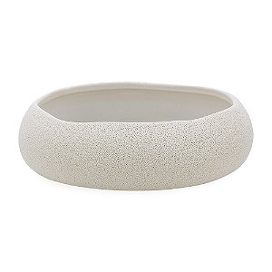 Centro de Mesa em Cerâmica Off White - 30cm