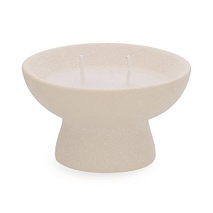 Vela com Suporte em Cerâmica - 10cm x 6cm