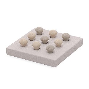 Jogo da velha Decorativo em Cimento e Polirresina - 22cm x 22cm