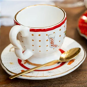 Conjunto 6 Xícaras café Christmas Gifts Natal