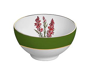 Bowl Verde com Filete ouro Boca de Leão - 400ml