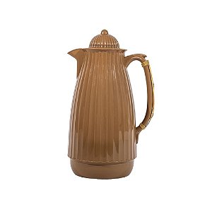 Garrafa Térmica Tête com Alça de Bambu | 1 Litro Marrom