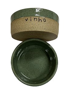 Porta Vinho em Cerâmica Verde