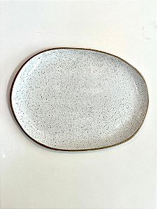 Bandeja em Cerâmica Orgânica Branca
