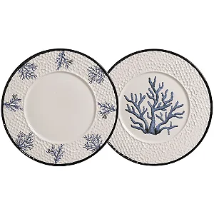 Conjunto Prato Raso Netuno - 28cm - 6 Unidades