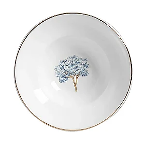 Mini Bowl com Aba com Filete Ouro Ypê Azul - 16cm