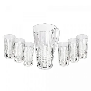 Conjunto Jarra com 6 Copos de Vidro Queen - 1,5L / 320ml