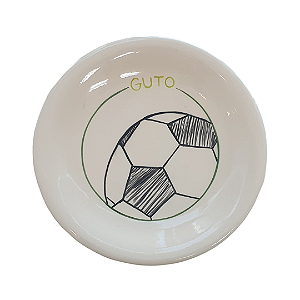 Prato Sobremesa em Cerâmica Futebol