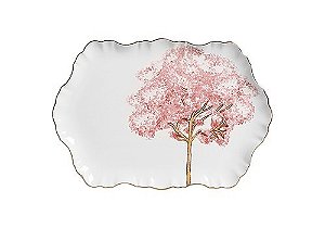 Travessa com Filete Ouro Ypê Rosa