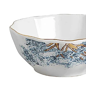 Bowl com Filete Ouro Ype Azul - 16cm