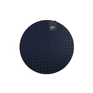 Jogo Americano Redondo Premium Cube Azul Navy - 38cm